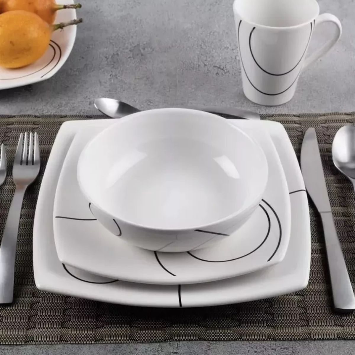 CORONA - Juego de Vajilla 16 Piezas CORONA -Figura