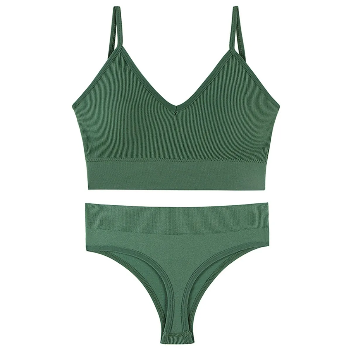 ZIMRAHYG - Bralette Top Deportivo Calzón Bikini Mujer Conjunto Lencería