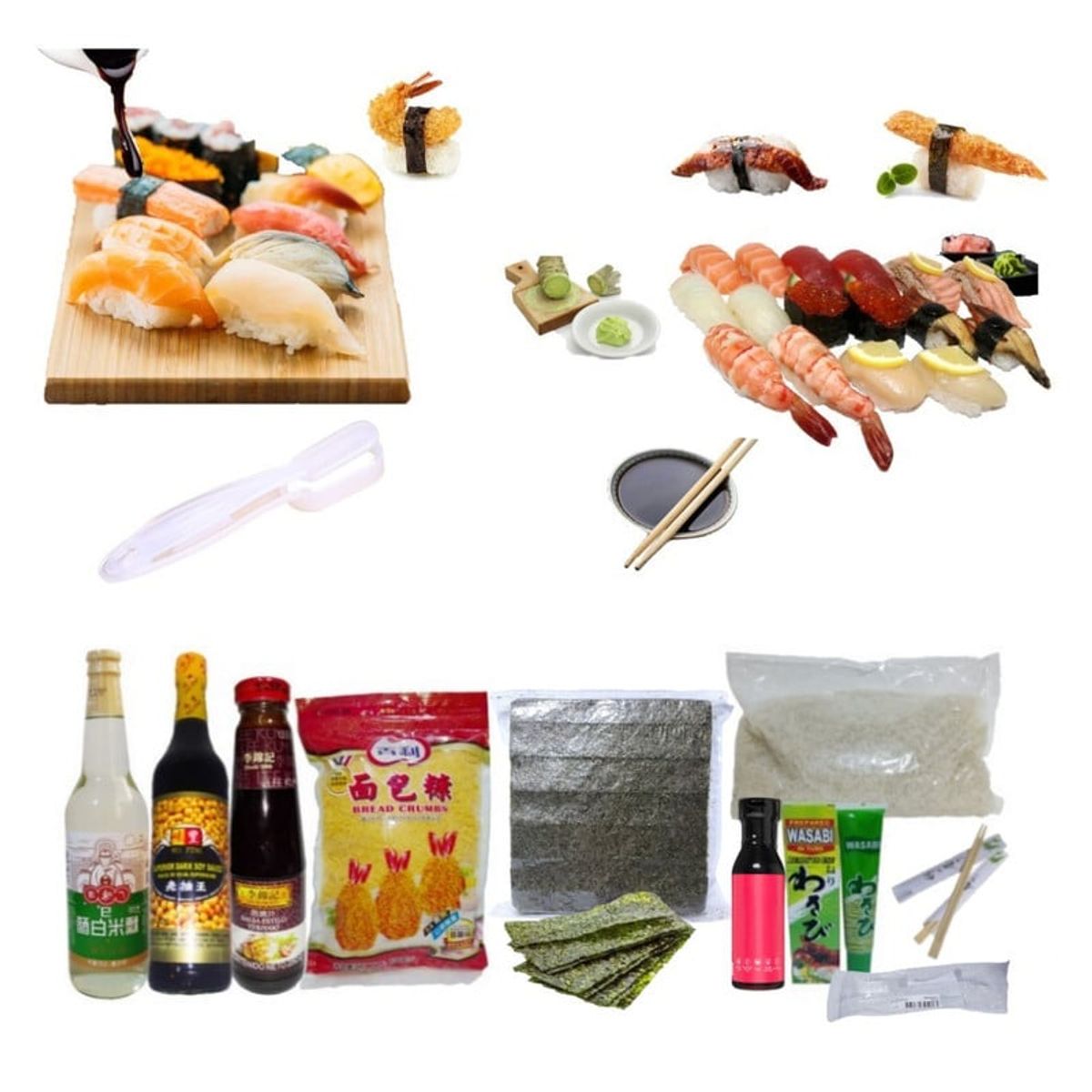 GENERICO - Set Nigiri Ultra Pro 11u Molde Panko Wasabi Teriyaki Nori