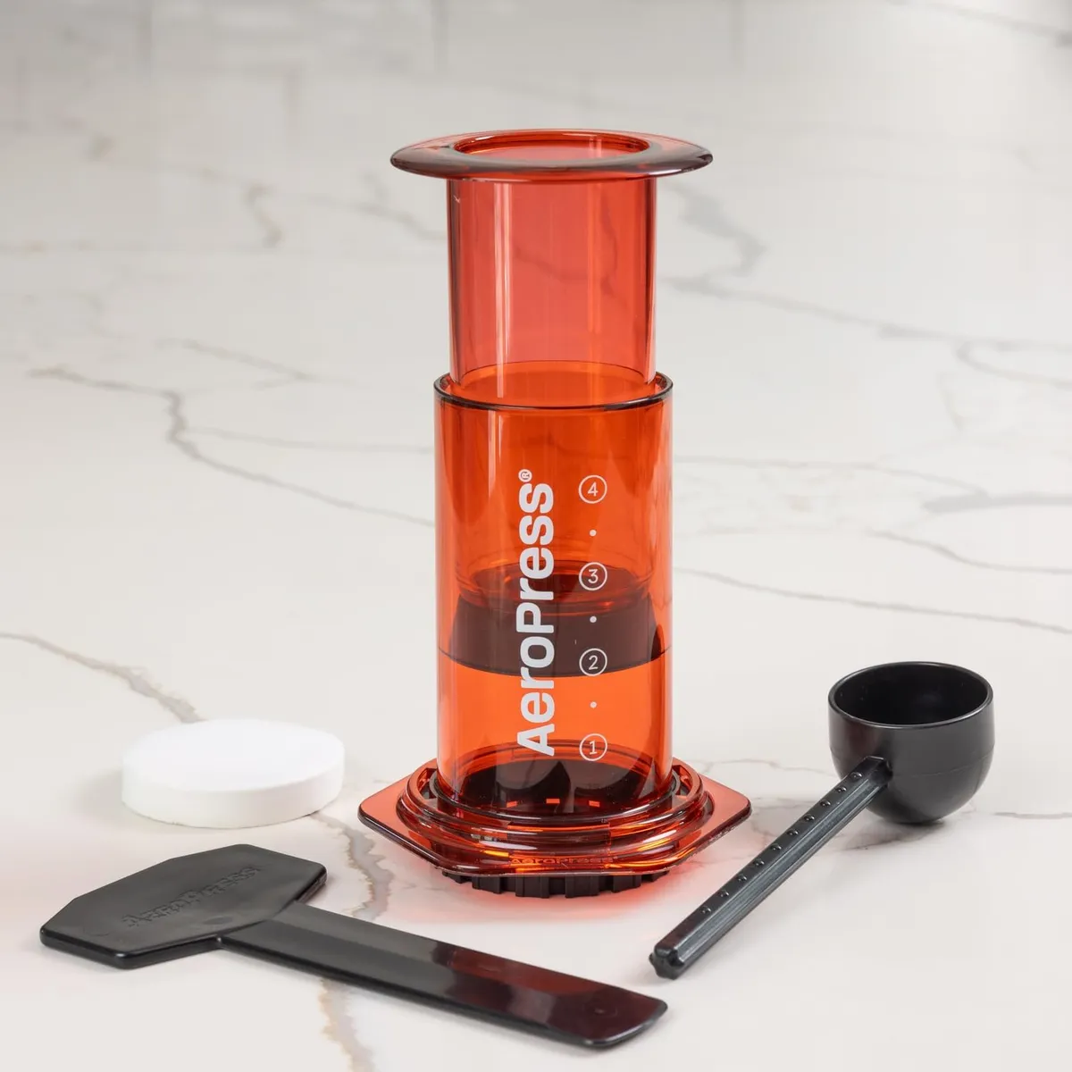 AEROPRESS - Cafetera AeroPress  Clear Rojo