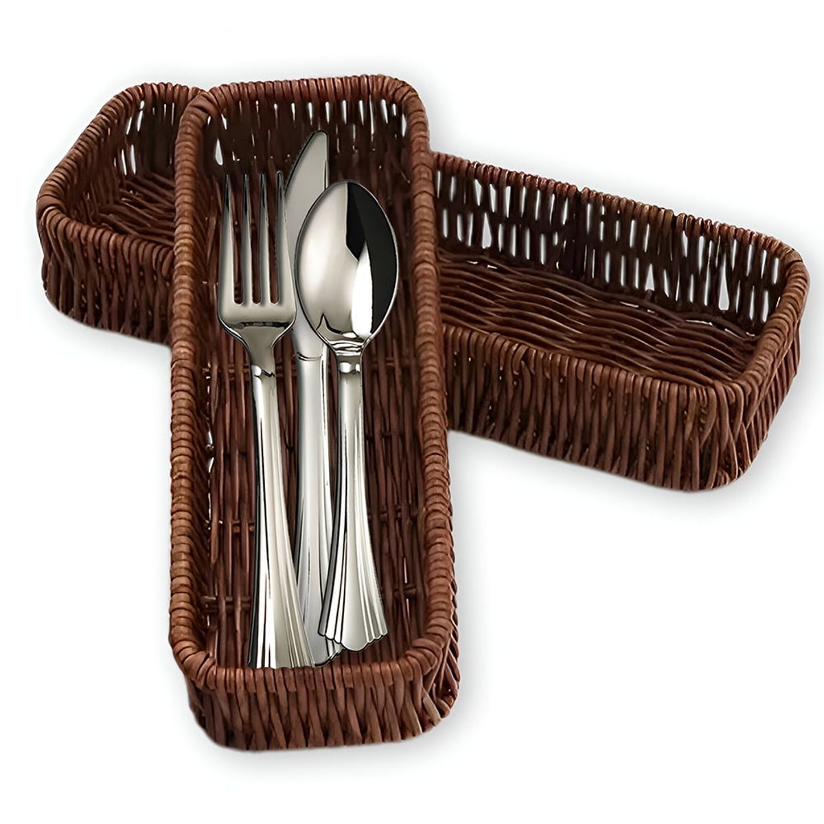 MINARI - Porta Cubiertos Cesta Tejida Rectangular Elegante C50 x1UN