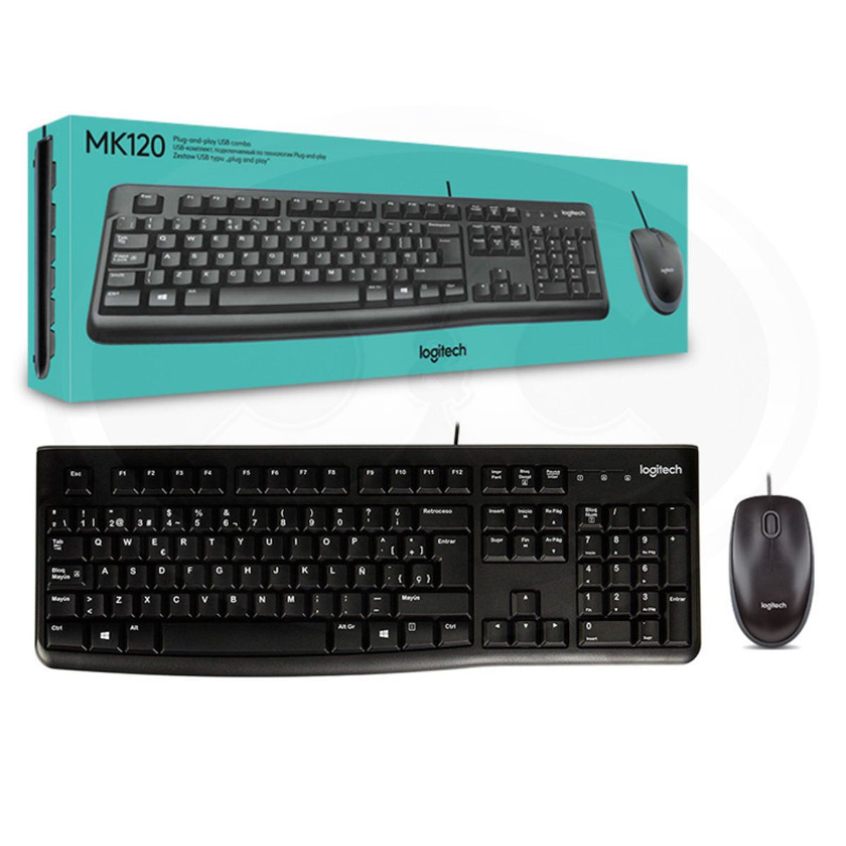 LOGITECH - KIT LOGITECH MK120 TECLADO ESTANDAR & MOUSE OPTICO