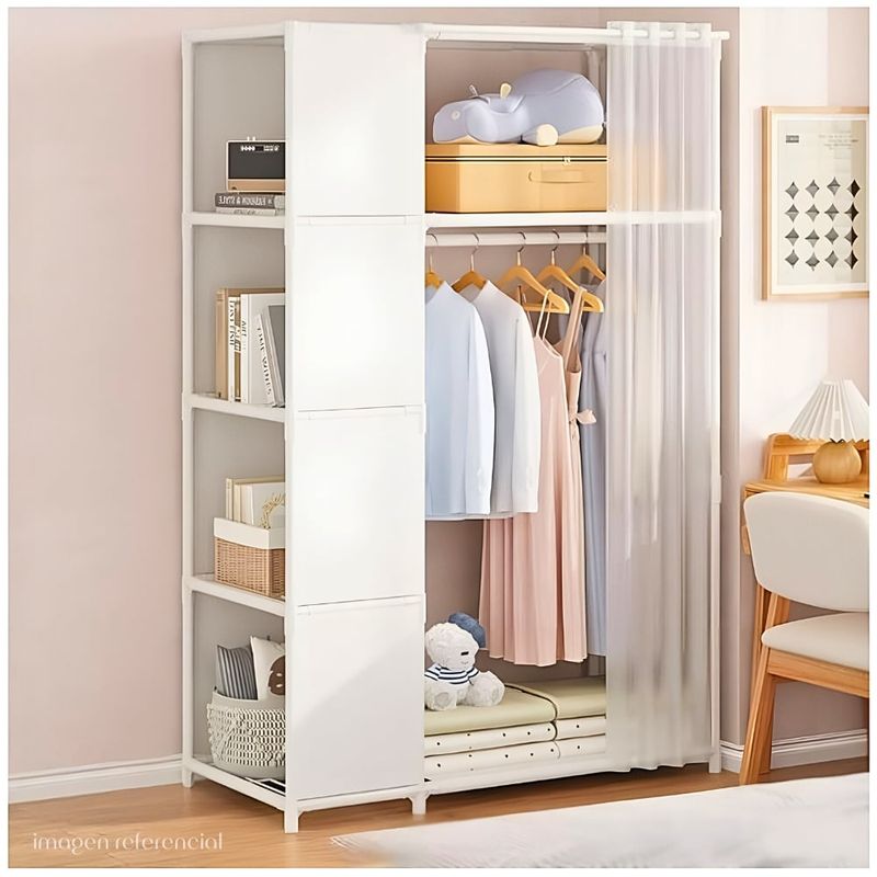 MINARI - Ropero Armario Moderno Organizador de Ropa Blanco 499A