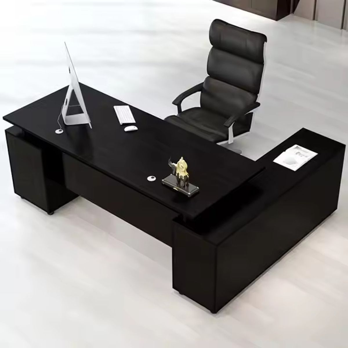 DM ESCRITORIO EJECUTIVO/GERENCIA LYBERTY 180 CM - NEGRO - MADERA, marca DMUEBLES - Foto Principal