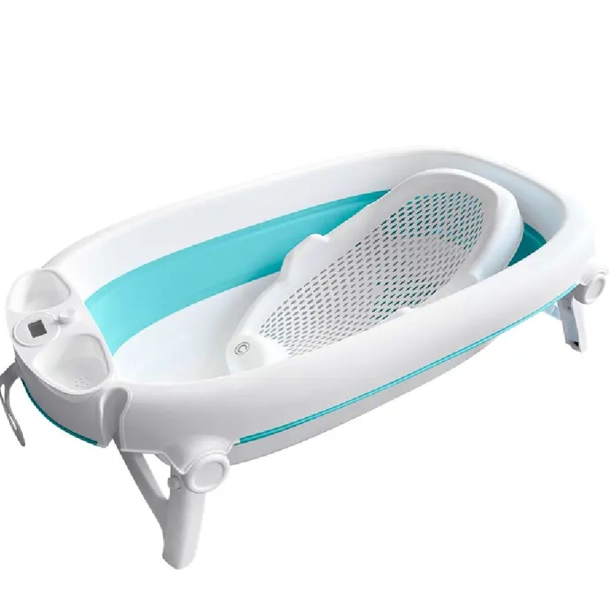 CARESTINO - Bañera Plegable con Sorporte Hawaii Aguamarina