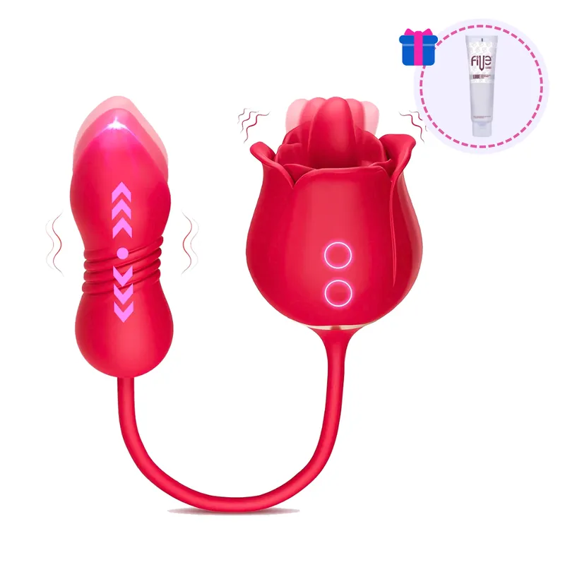 DR PINKY - Vibrador Mujer Consolador Rosa Doble con Bala Vibradora + REGALO
