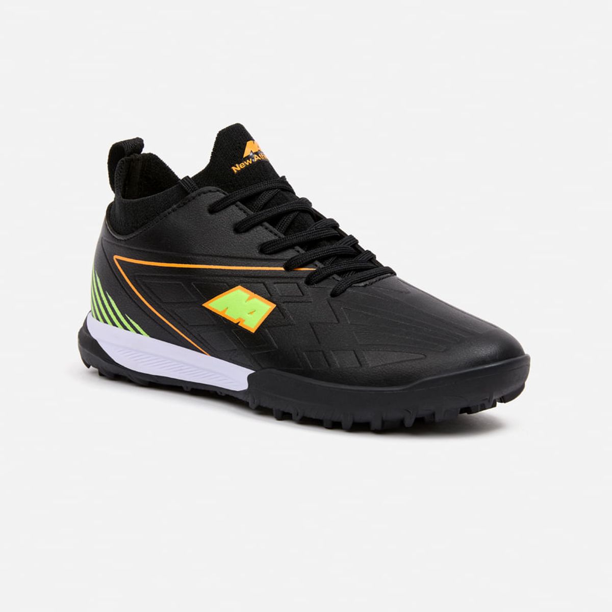 NEW ATHLETIC - Zapatillas New Athletic Football Frex110 Negro Con Naranja Juvenil