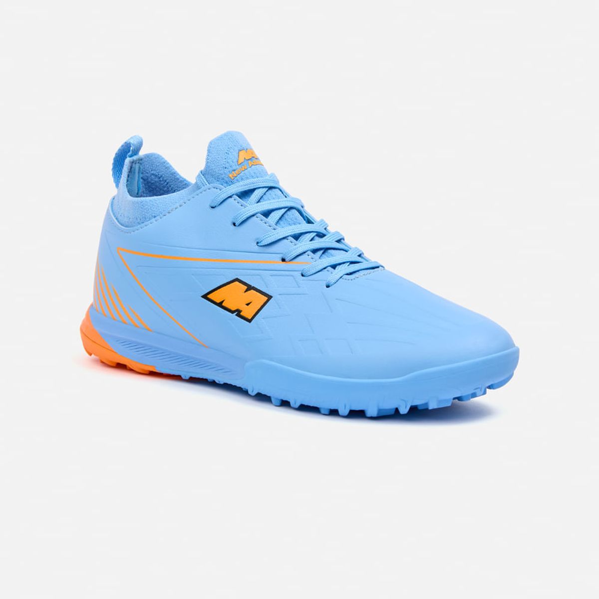 NEW ATHLETIC - Zapatillas New Athletic Football Frex110 Celeste Con Naranja Juvenil