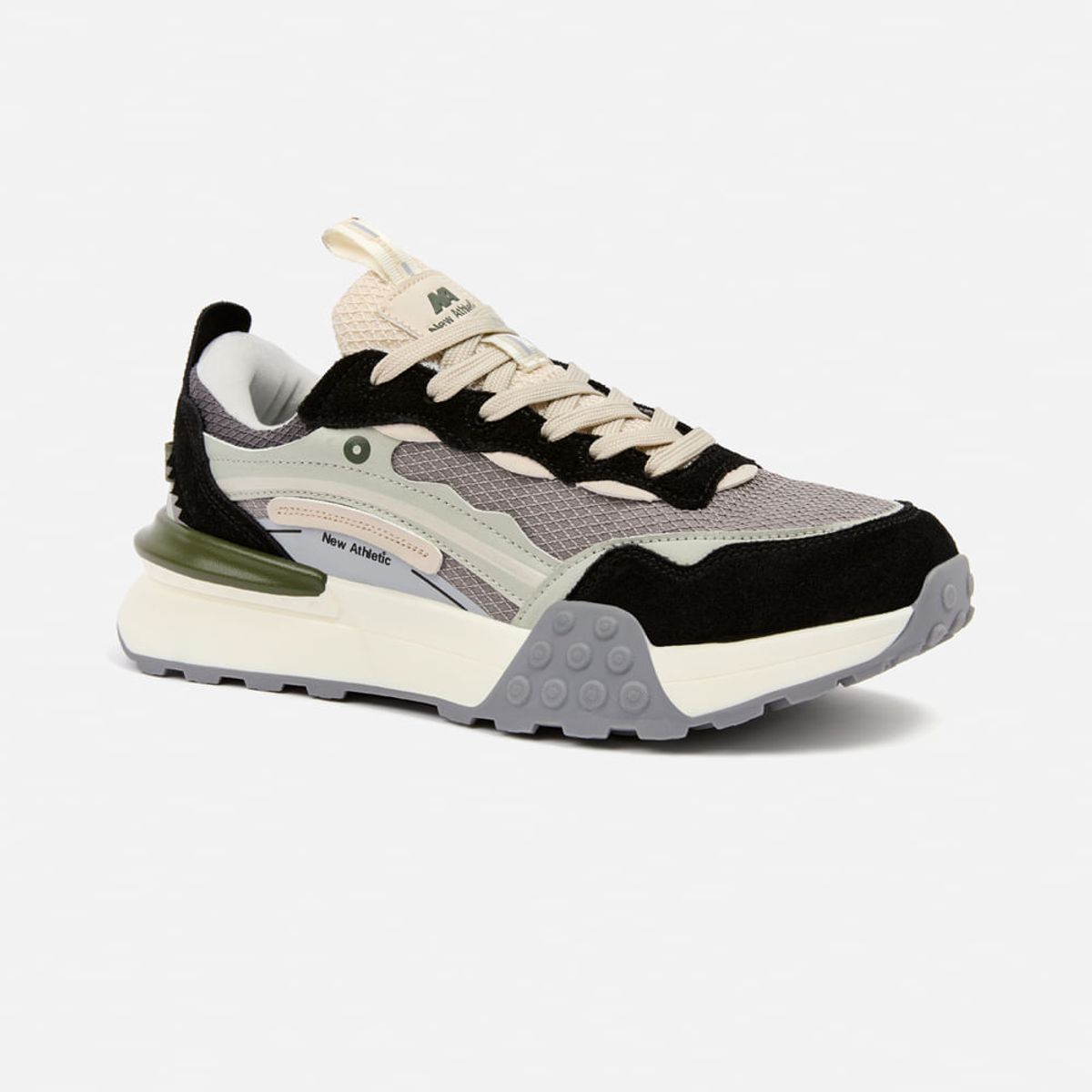 NEW ATHLETIC - Zapatillas New Athletic Lifestyle Rubbing159 Gris Con Negro Hombre