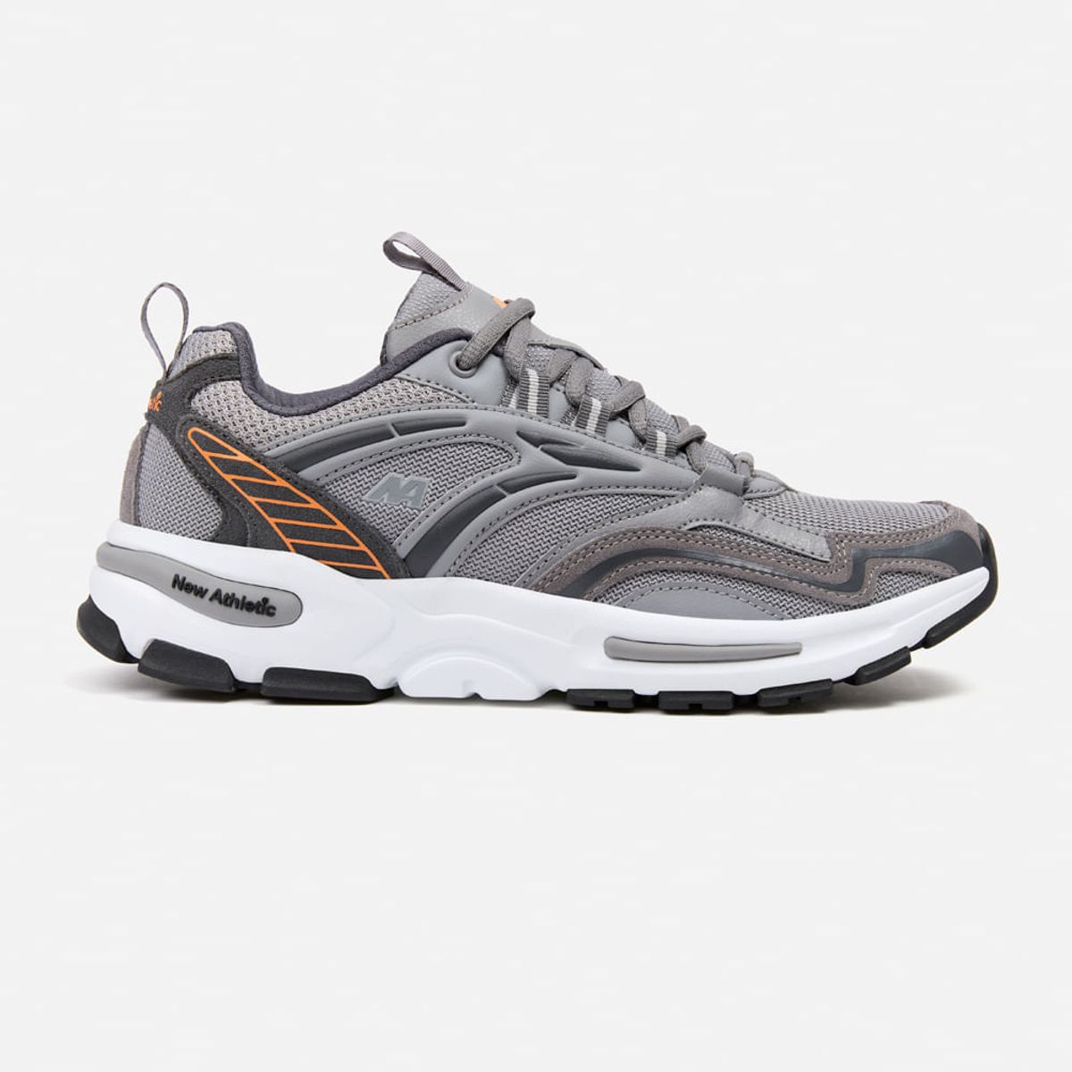 NEW ATHLETIC - Zapatillas New Athletic Lifestyle Chunky161 Gris Con Naranja Hombre