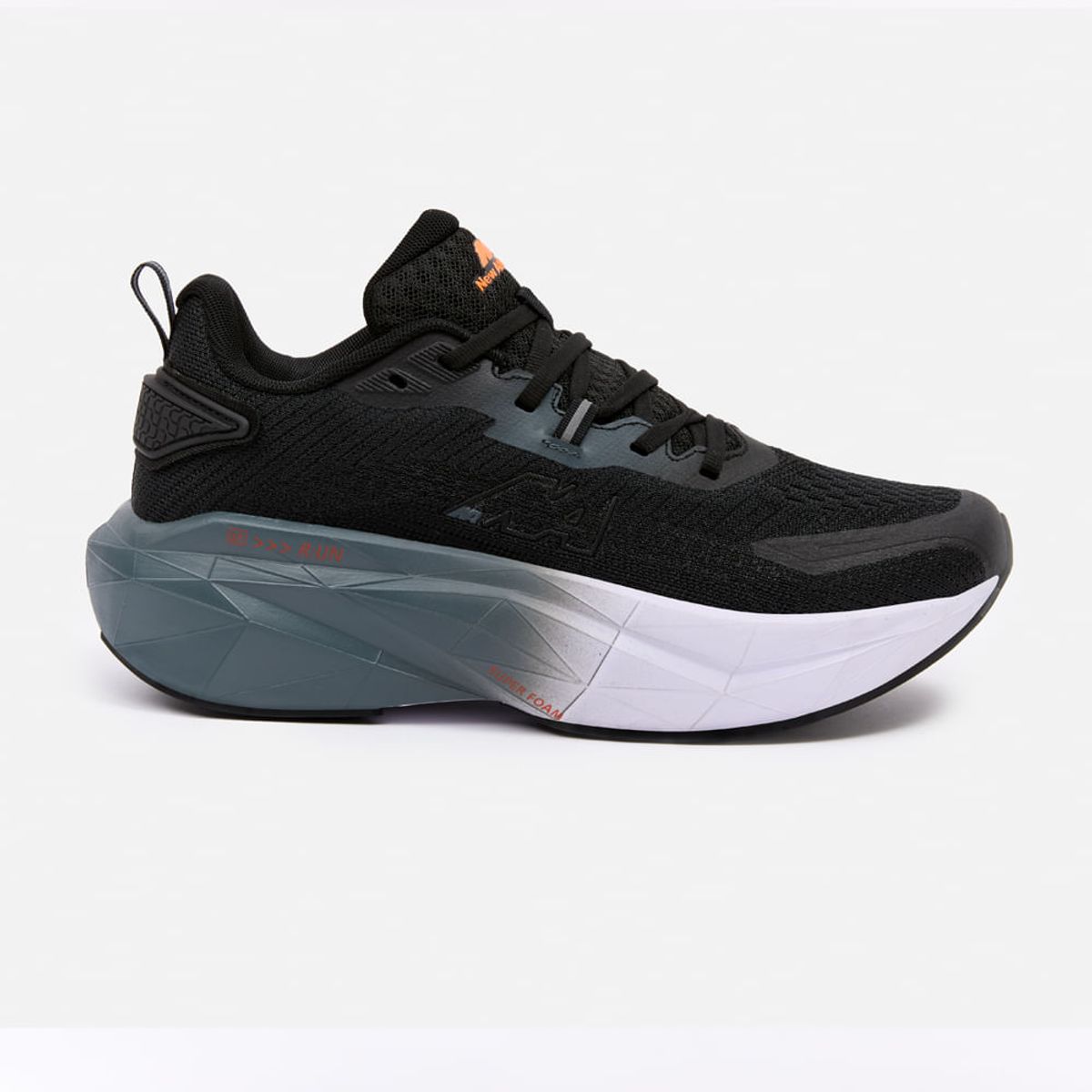 NEW ATHLETIC - Zapatillas New Athletic Running Foam115 Negro Con Naranja Hombre