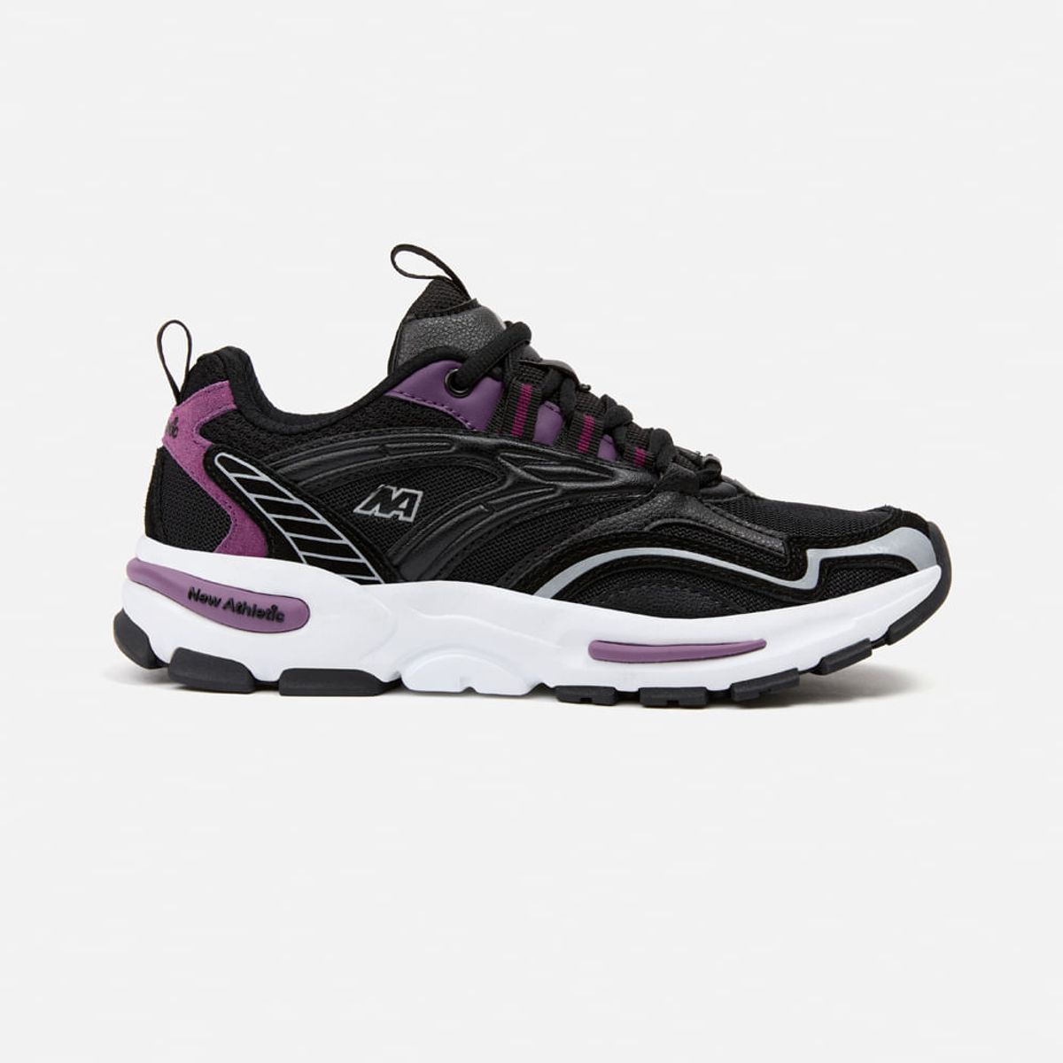 NEW ATHLETIC - Zapatillas New Athletic Lifestyle Chunky161 Negro Con Morado Mujer
