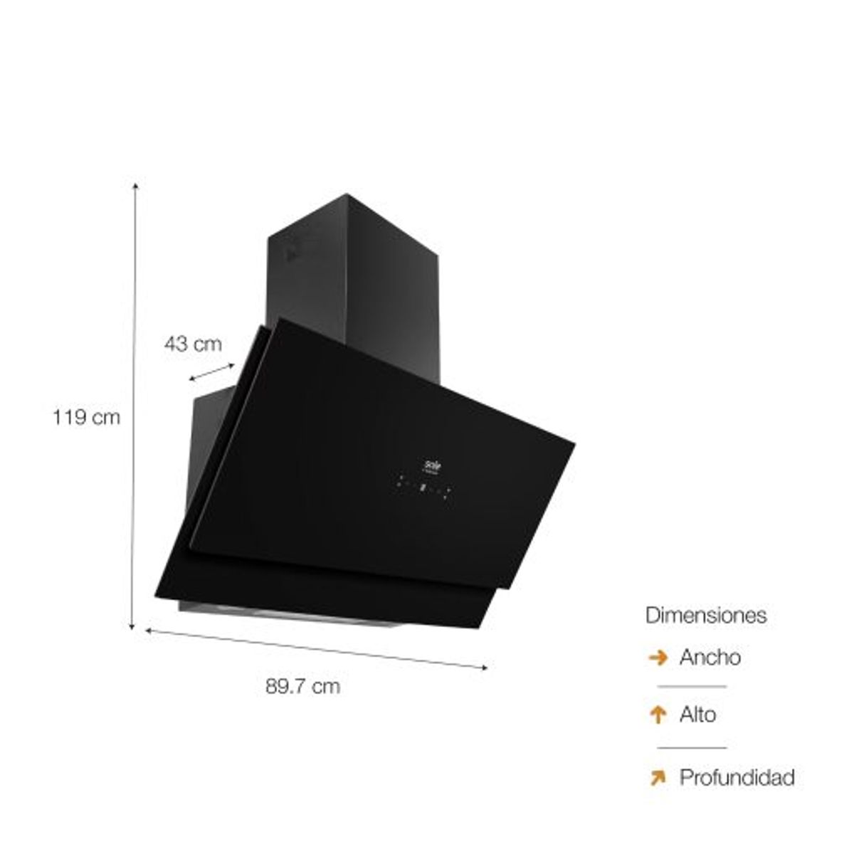 SOLE - Campana Empotrable Decorativa 90 cm TURE81C0V2