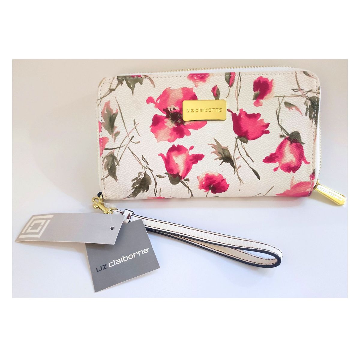 OEM - BILLETERA PORTA CELULAR LIZ CLAIBORNE FLORAL MUJER x NAVIDAD