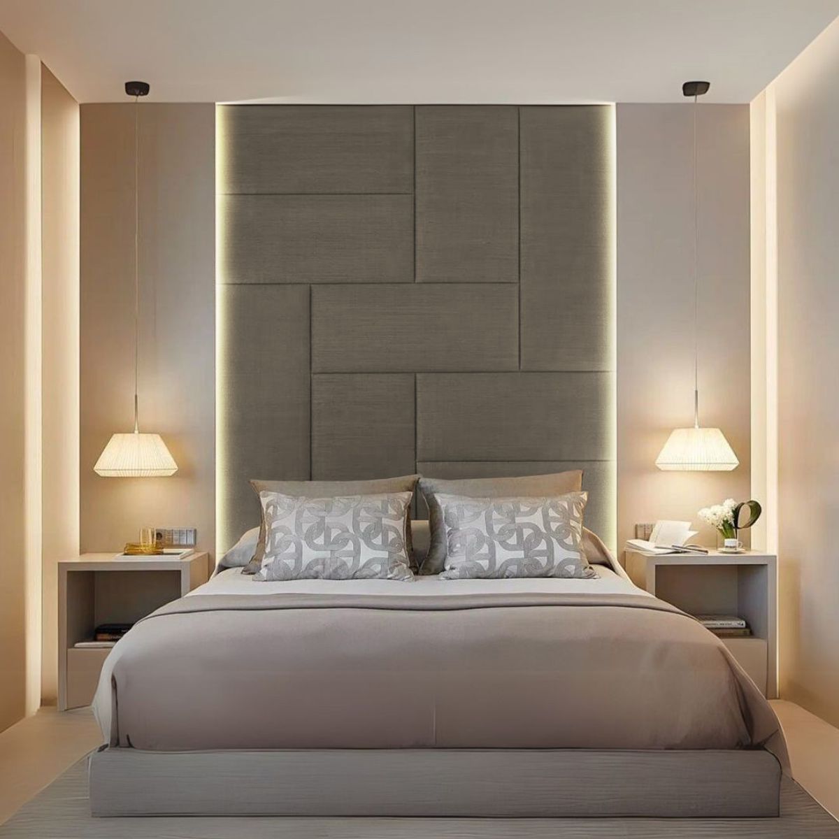 BARAKA HOME - Cabecera Arhus 1 Plz - Beige Claro