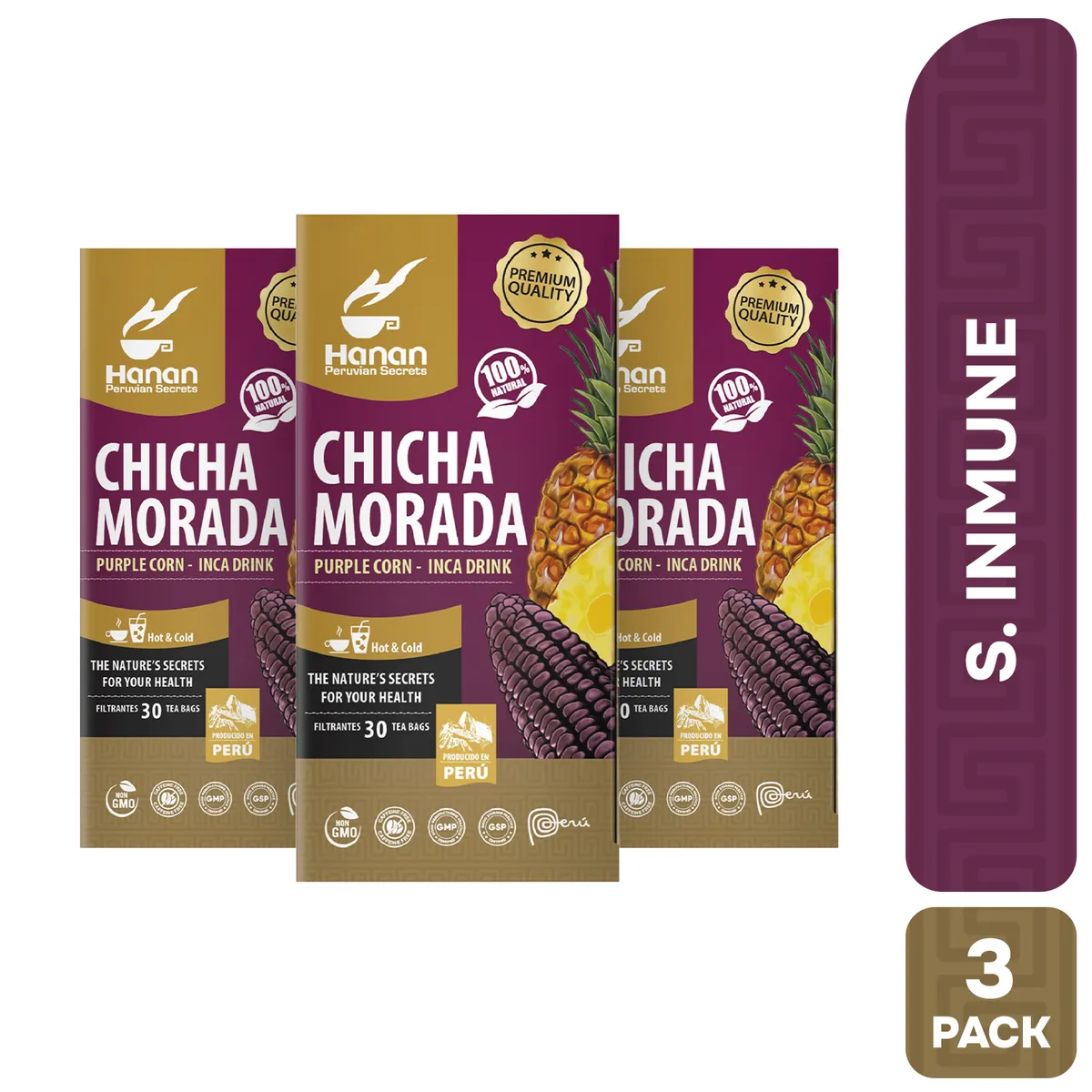 HANAN PERUVIAN SECRETS - Chicha Morada Filtrante Hanan Tripack 30 und