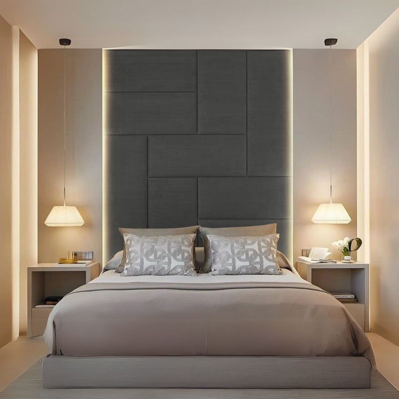 BARAKA HOME - Cabecera Arhus 1 Plz - Gris Oscuro