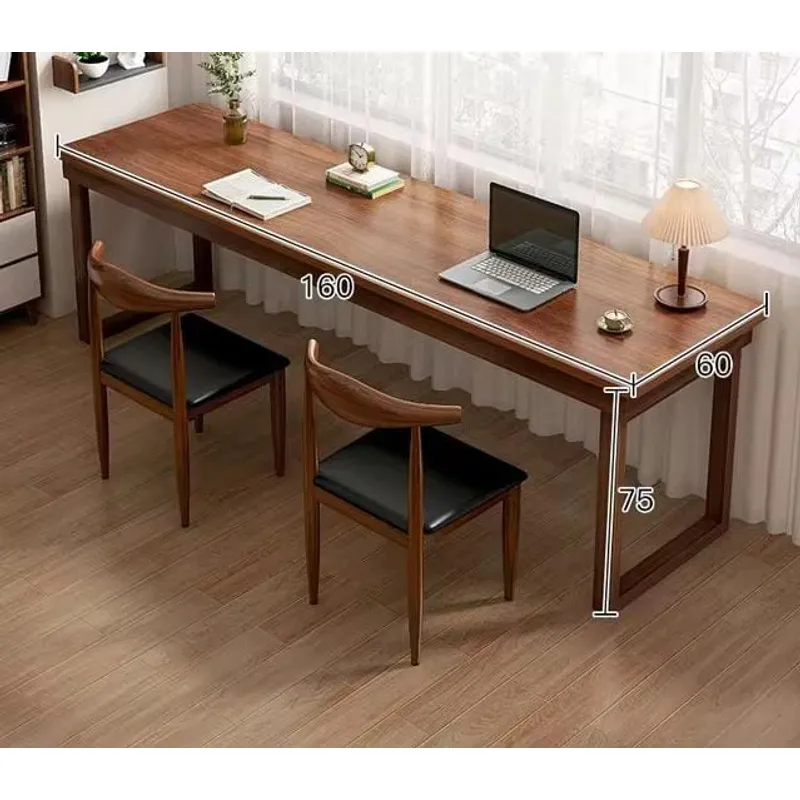 DMUEBLES - DM ESCRITORIO + 2 SILLONES EJECUTIVO GERENCIA MOVI 160 CM - NOGAL