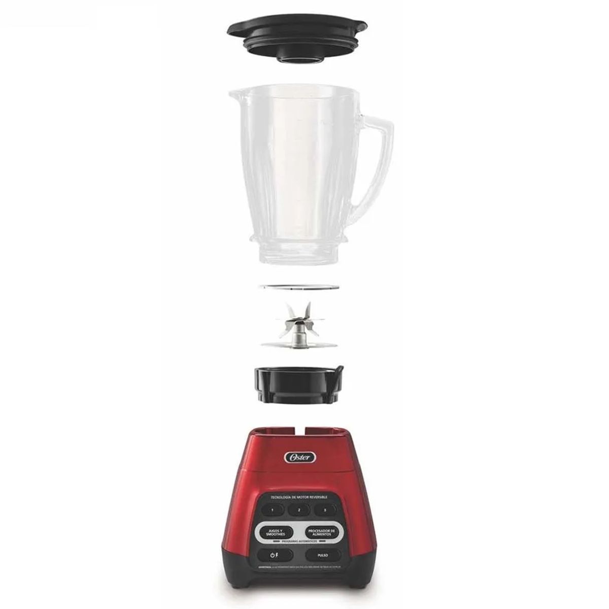 OSTER - Licuadora Oster® roja con programas automáticos BLSTPYG1310 RBG 220V