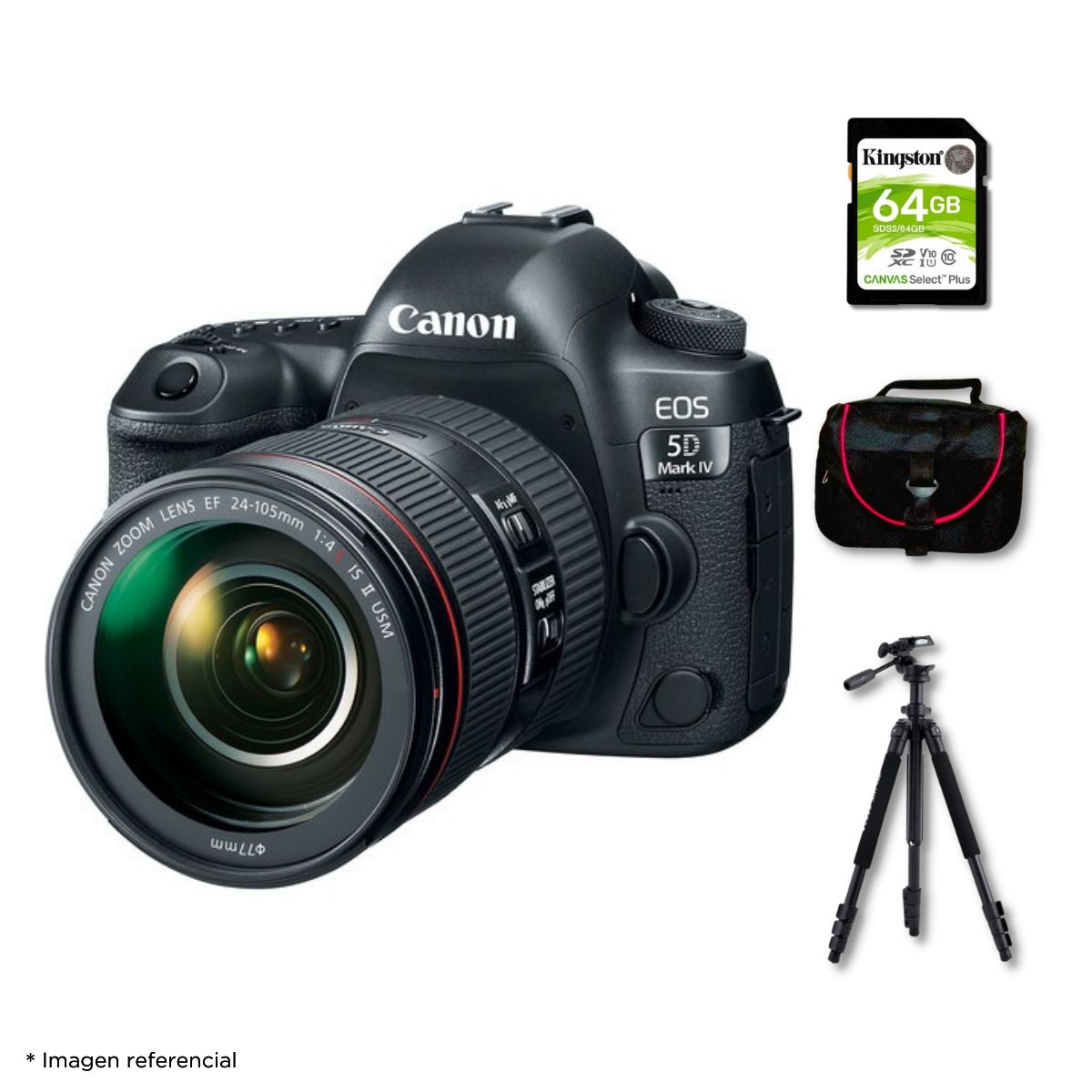 CANON - Cámara Canon EOS 5D Mark IV + Lente 24-105mm f4L IS II USM+Kit Deluxe