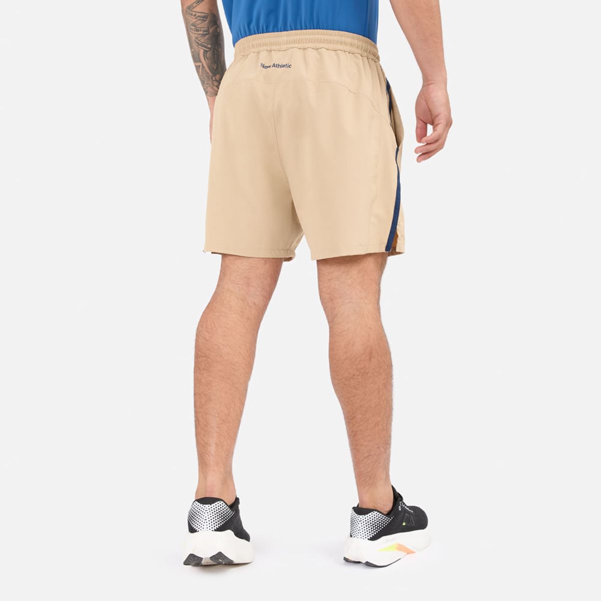 NEW ATHLETIC - Short New Athletic Renzo Beige Con Azul Hombre