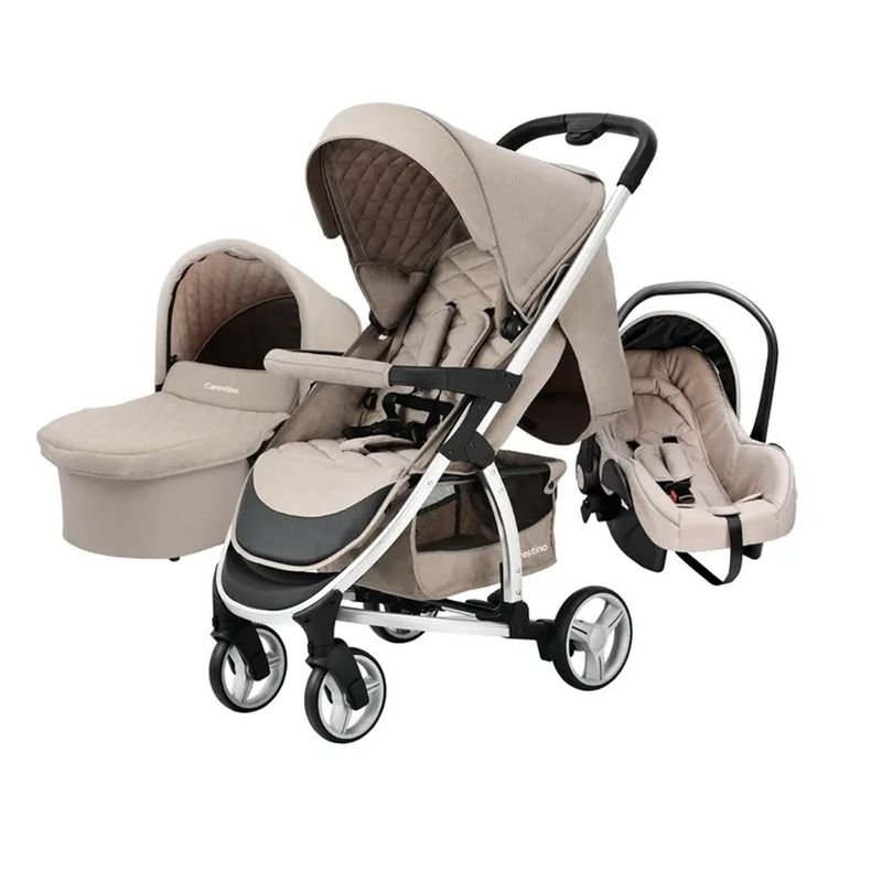CARESTINO - Coche de Paseo con Accesorios «LONDON» Beige