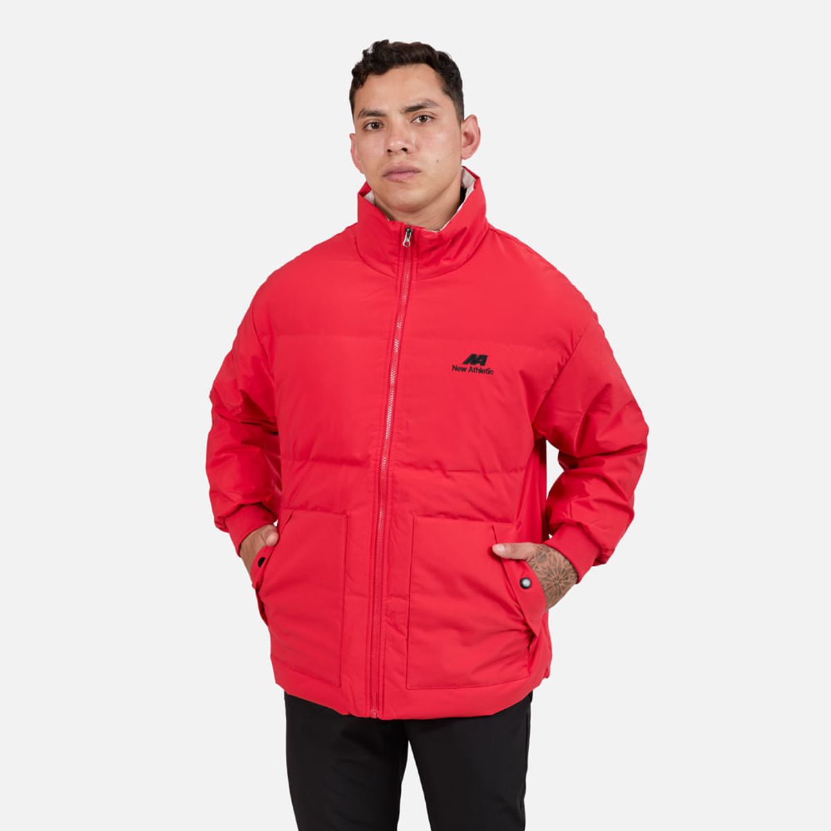 NEW ATHLETIC - Casaca New Athletic Crimzon Rojo Con Negro Hombre