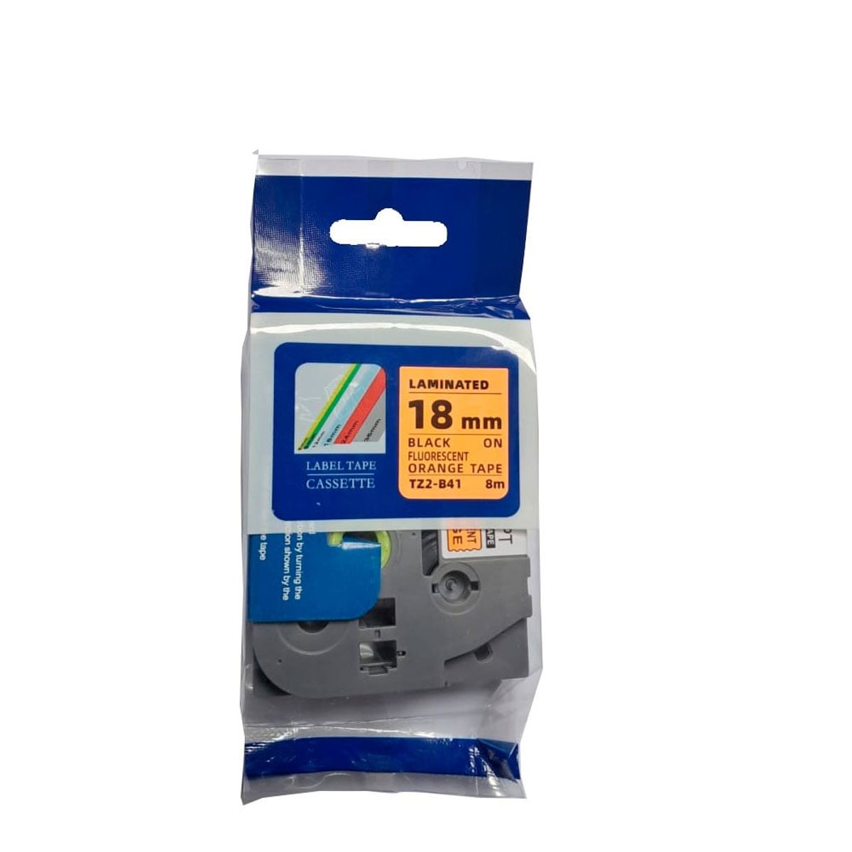 GENERICO - TZ2-B41 Cinta Compatible Brother (18 mm x 5 mts) Tze-B41