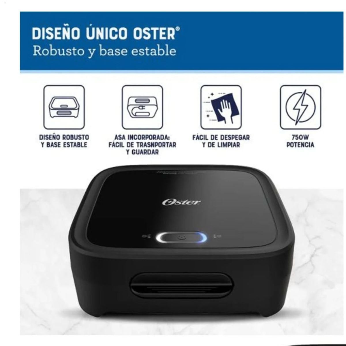 OSTER - Sandwichera Oster compacta con platos hondos CKSTSM400