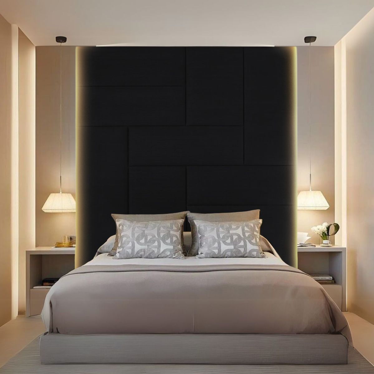 BARAKA HOME - Cabecera Arhus 2 Plz - Negro