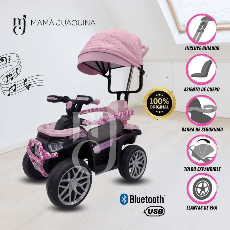 BABY - Correpasillo a Batería «TERRA FORCE» con Bluetooth Pink