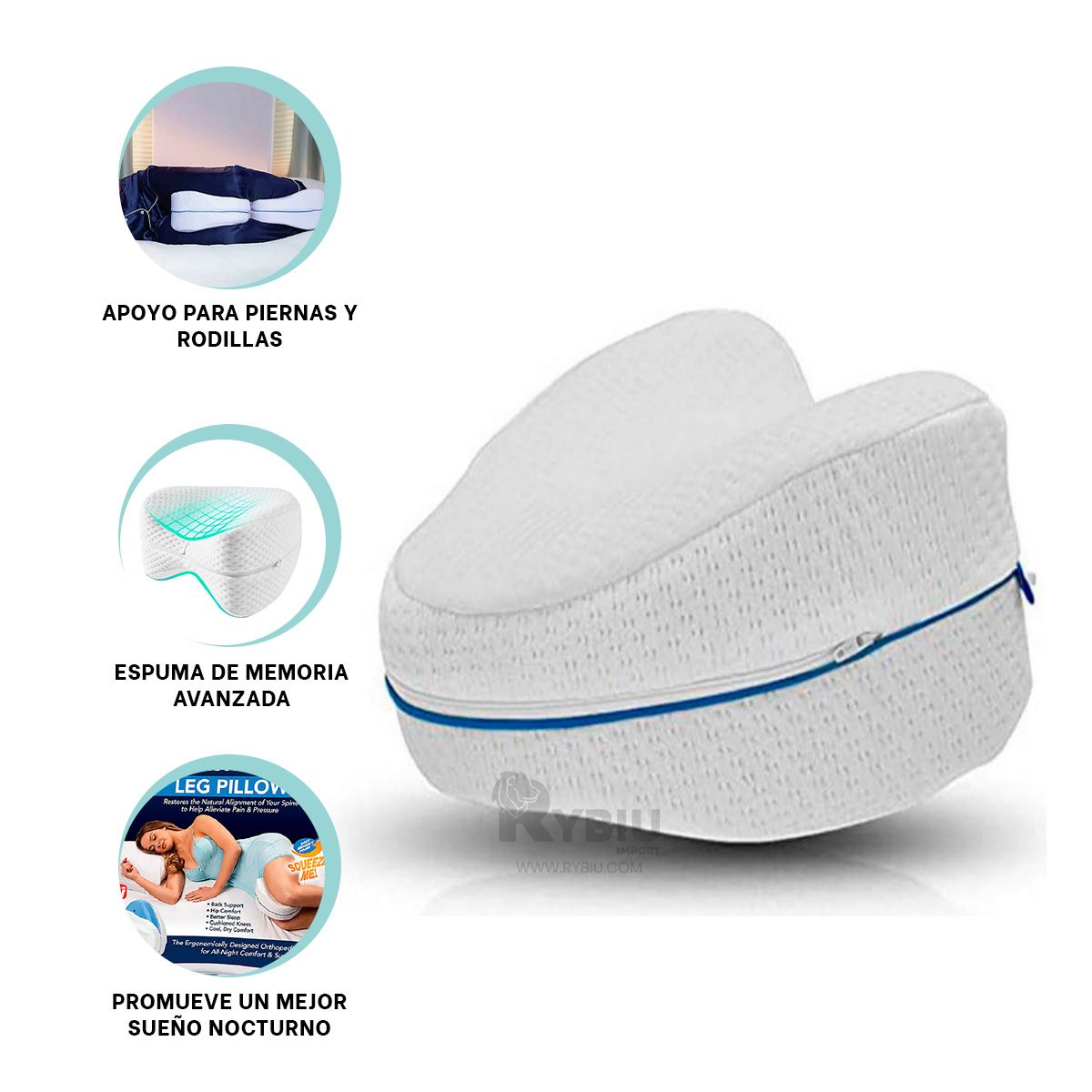 RYBIU IMPORT - Almohadilla con Funda Cobertora de Rodillas Y+Gift Stickers