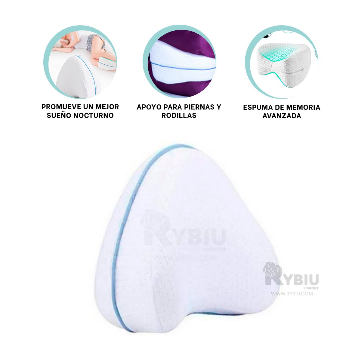 RYBIU IMPORT - Almohadilla de Piernas Cojin Ortopedico Y+Regalo Agendita