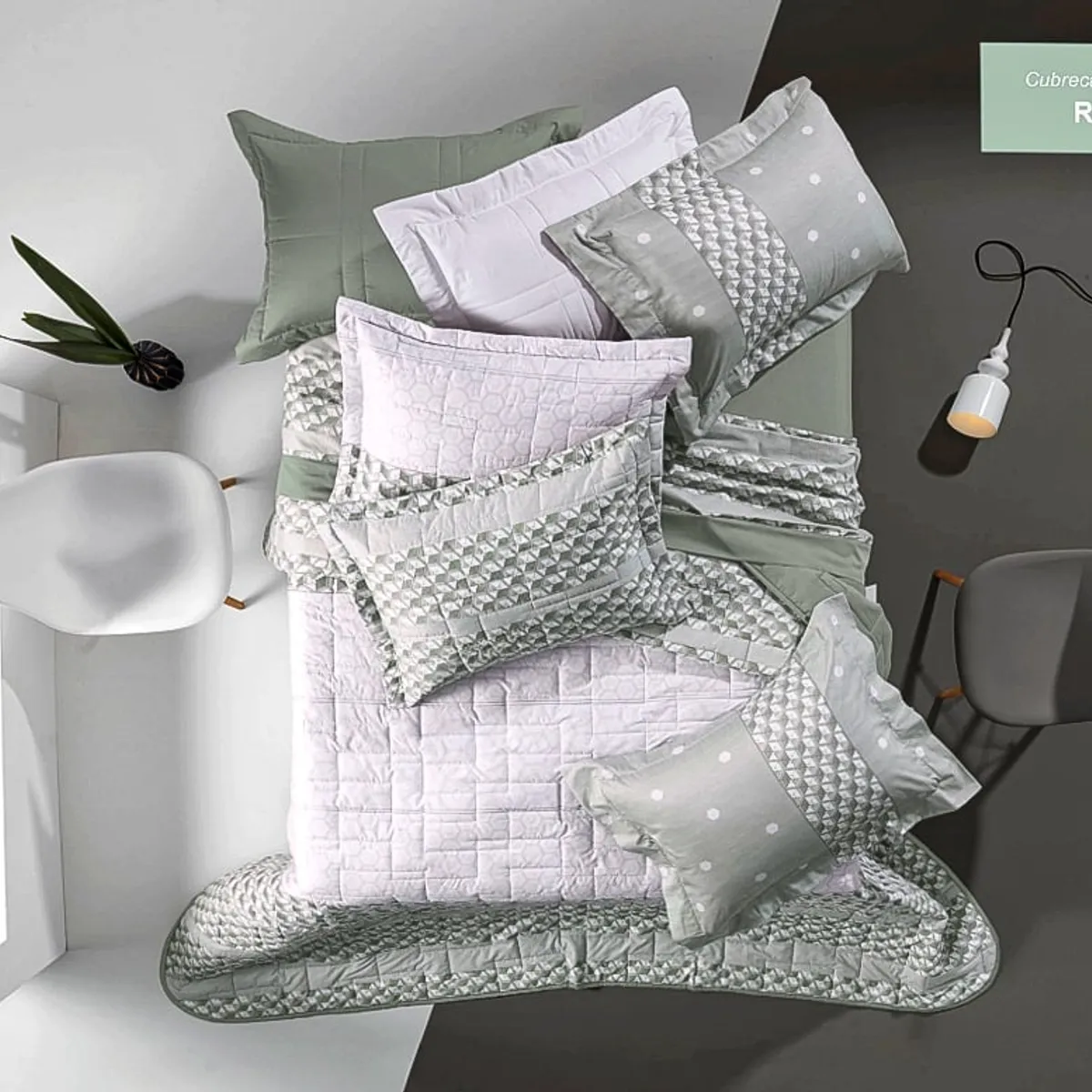 ALTENBURG - Cubrecama + Sábanas  100% Algodón Pima 200 Hilos Queen - RECUERDO