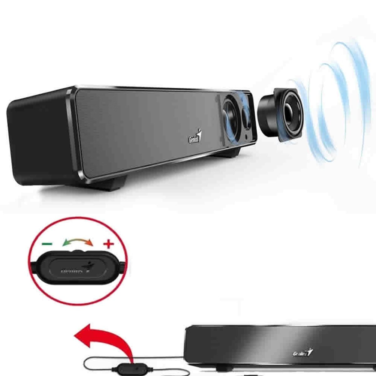 GENIUS - PARLANTE GENIUS SOUND BAR 100 MINI 6W USB BLACK