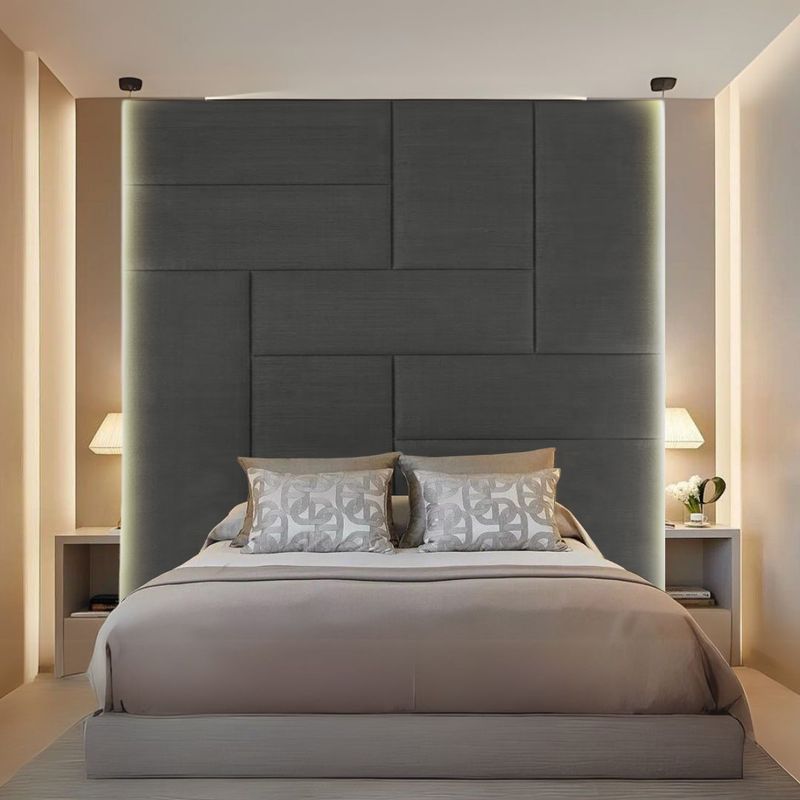 BARAKA HOME - Cabecera Arhus Queen - Gris Oscuro