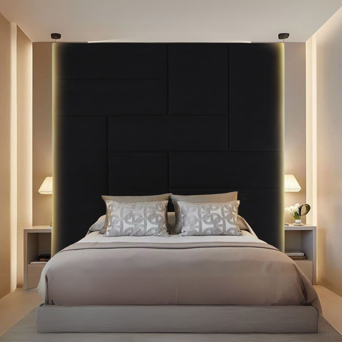 BARAKA HOME - Cabecera Arhus Queen - Negro