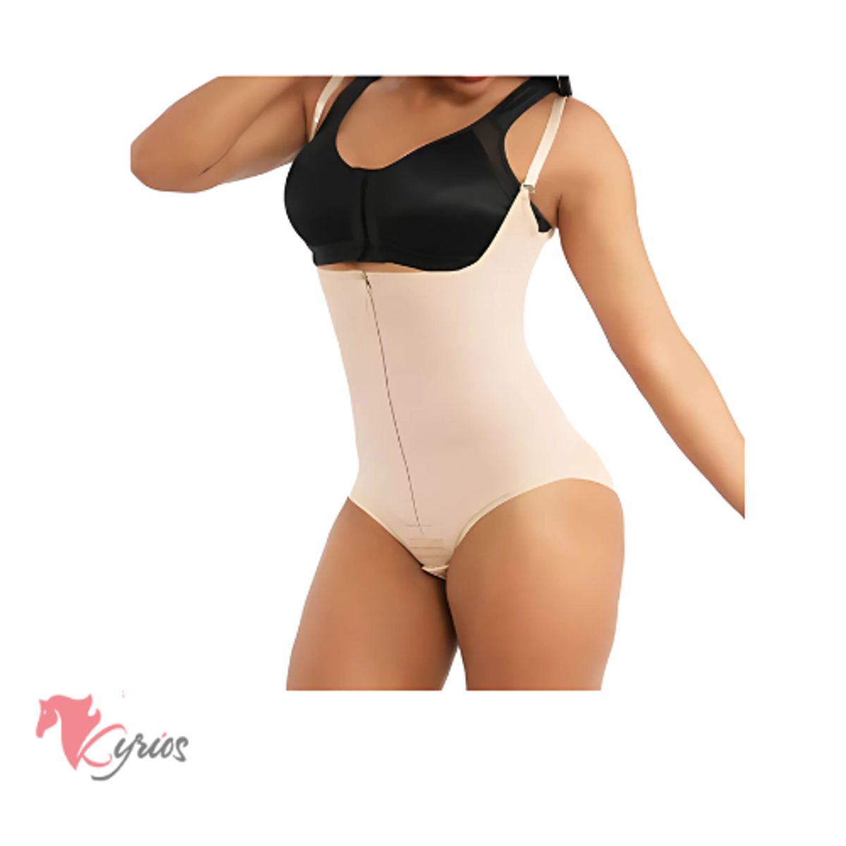 NACIONAL - Fajas Body Con Cierre Broche Color Beige Talla XS