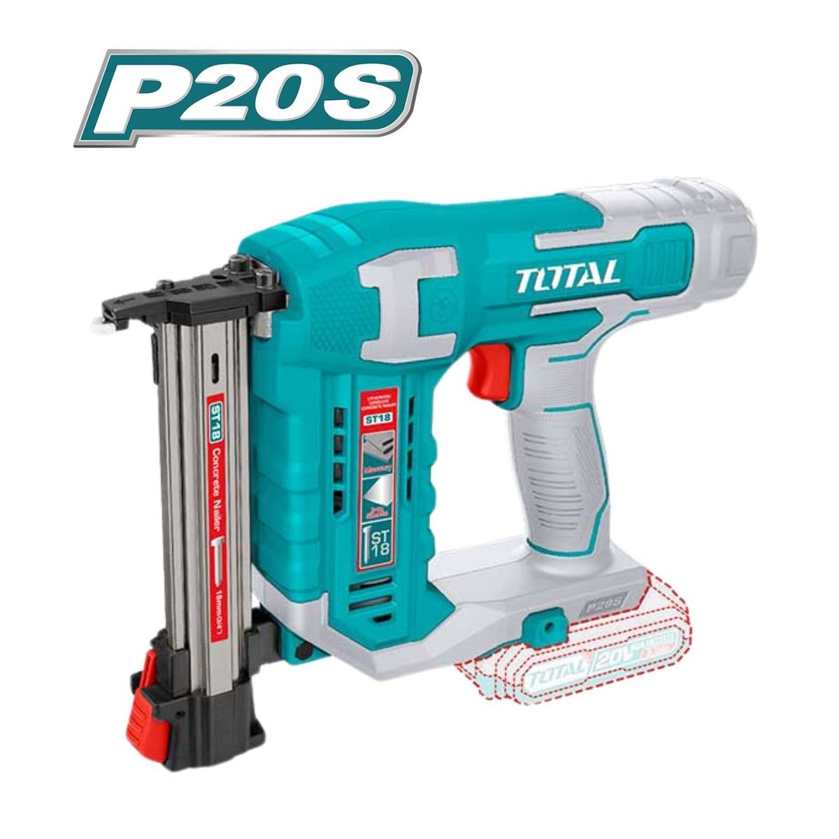 TOTAL TOOLS - Combo Clavadora de madera y concreto industrial Total