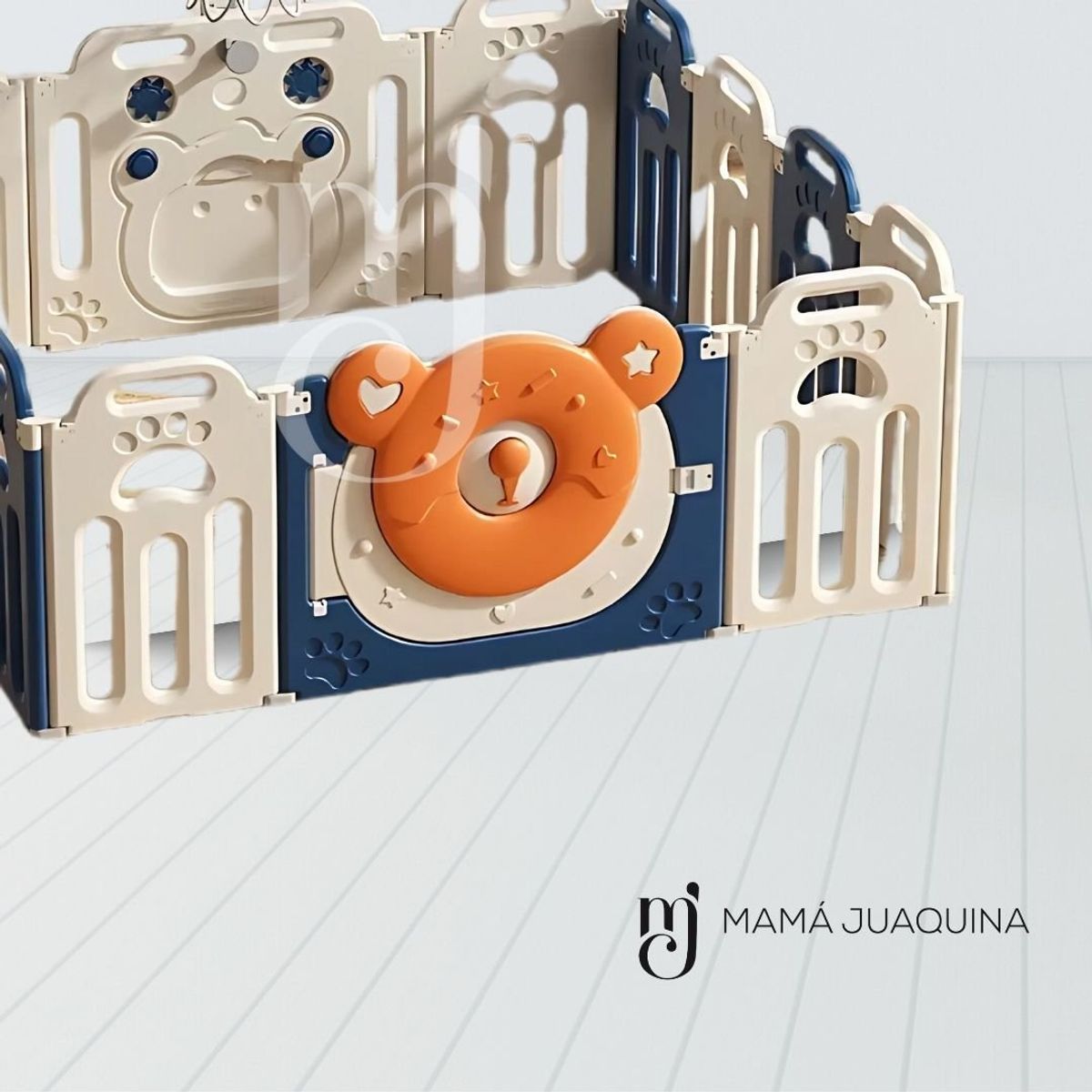 BABY - Corral Interactivo Plegable «BEAR HOUSE» Blue