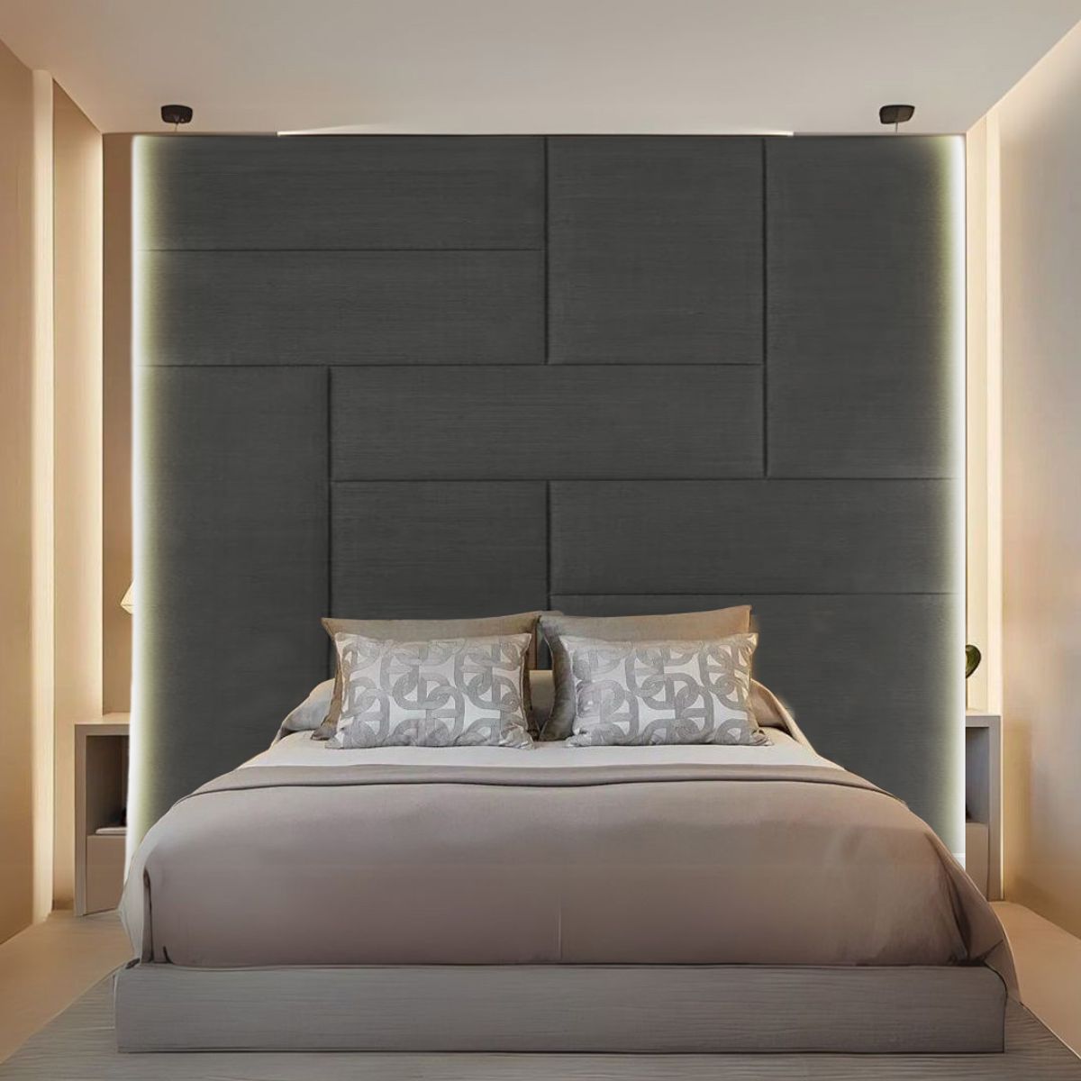 BARAKA HOME - Cabecera Arhus King - Gris Oscuro