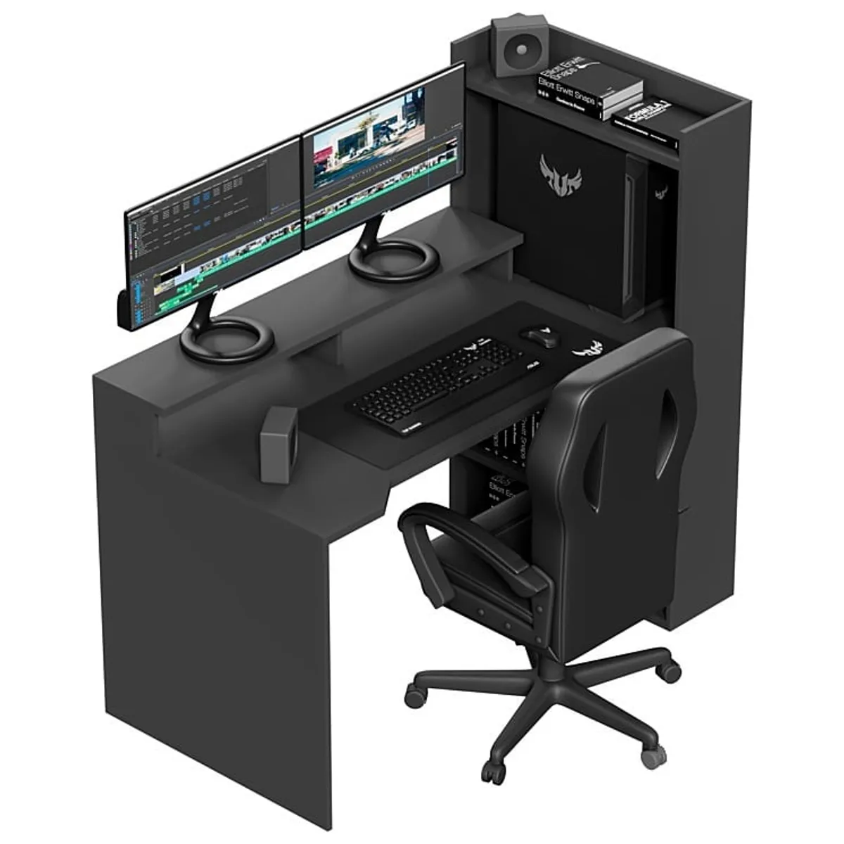 GENERICO - Escritorio Gamer Roronoa Zoro Moderno - Negro