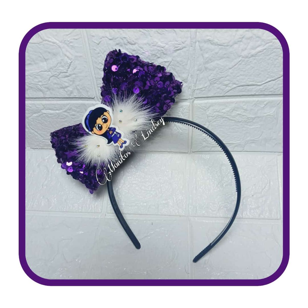 GENERICO - Vincha Morada - Moñitos Lindsey