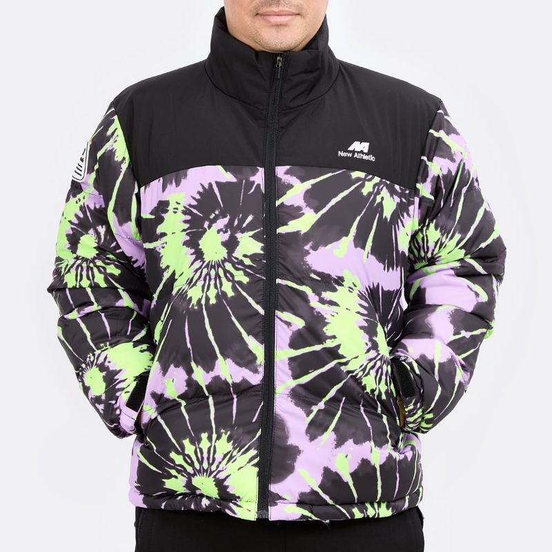 NEW ATHLETIC - CASACA NEW ATHLETIC KENNY NEGRO CON VERDE NEON HOMBRE