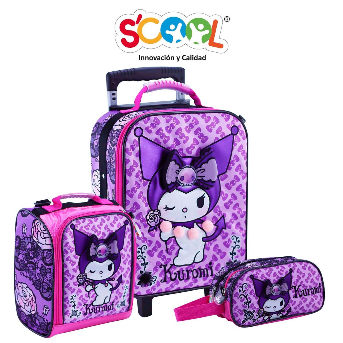SCOOL - SET MALETA SCOOL MAGIC PREMIUM GDE TELA KUROMI