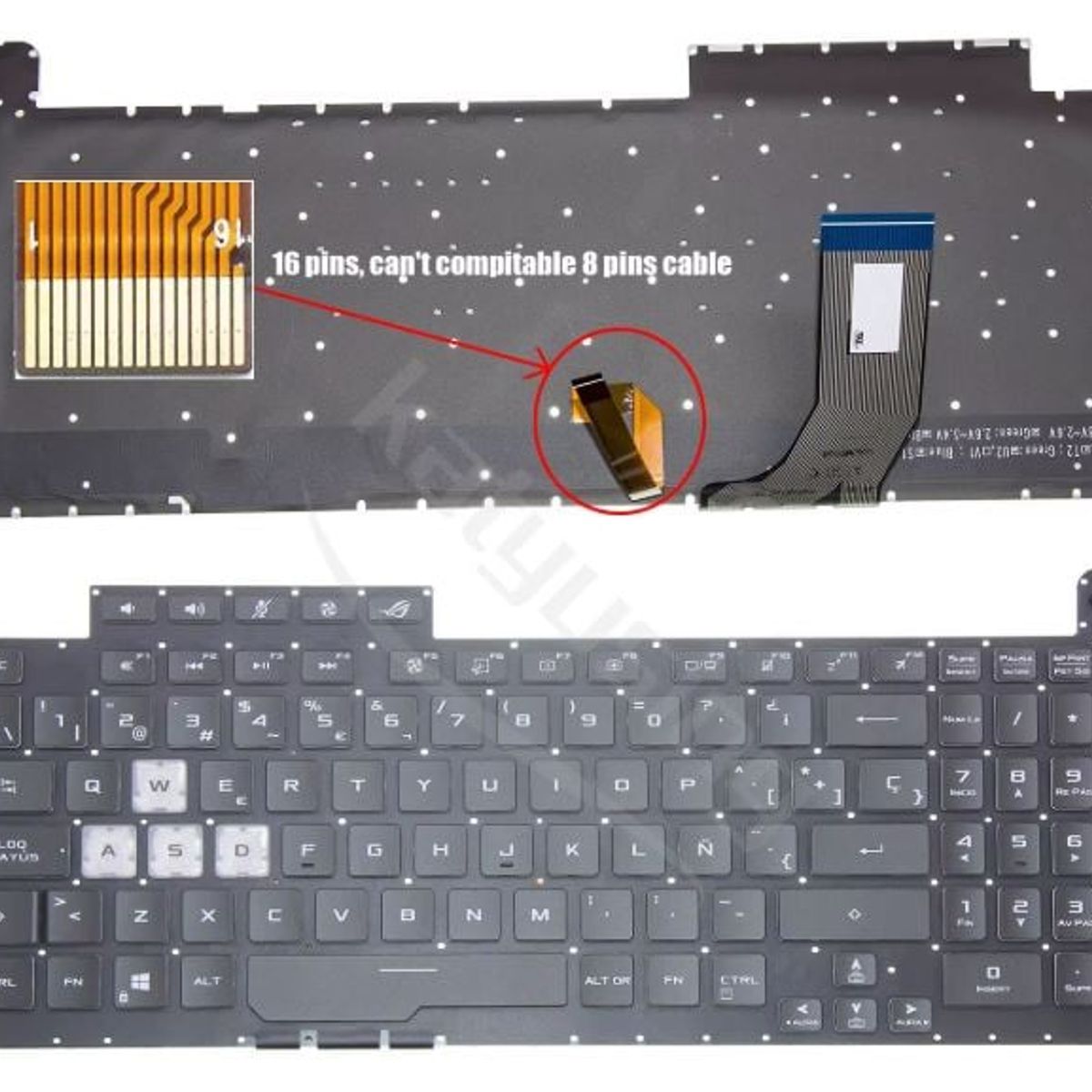 DISEÑO ORIGINAL - TECLADO PARA ASUS ROG STRIX G17 G731 G731G G731GT G731GU G712LU
