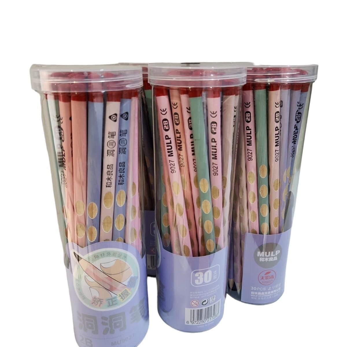 WEIBO - LAPIZ COLORES 2B C/RECIPIENTE X 30 UND