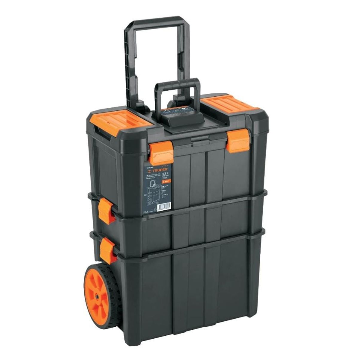TRUPER - Caja para herramientas 3 en 1 desmotable con Ruedas TRUPER