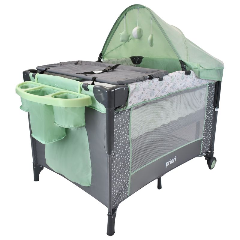 PRIORI - Cuna Corral Para Bebe Colecho Priori Ariel Octopus Verde