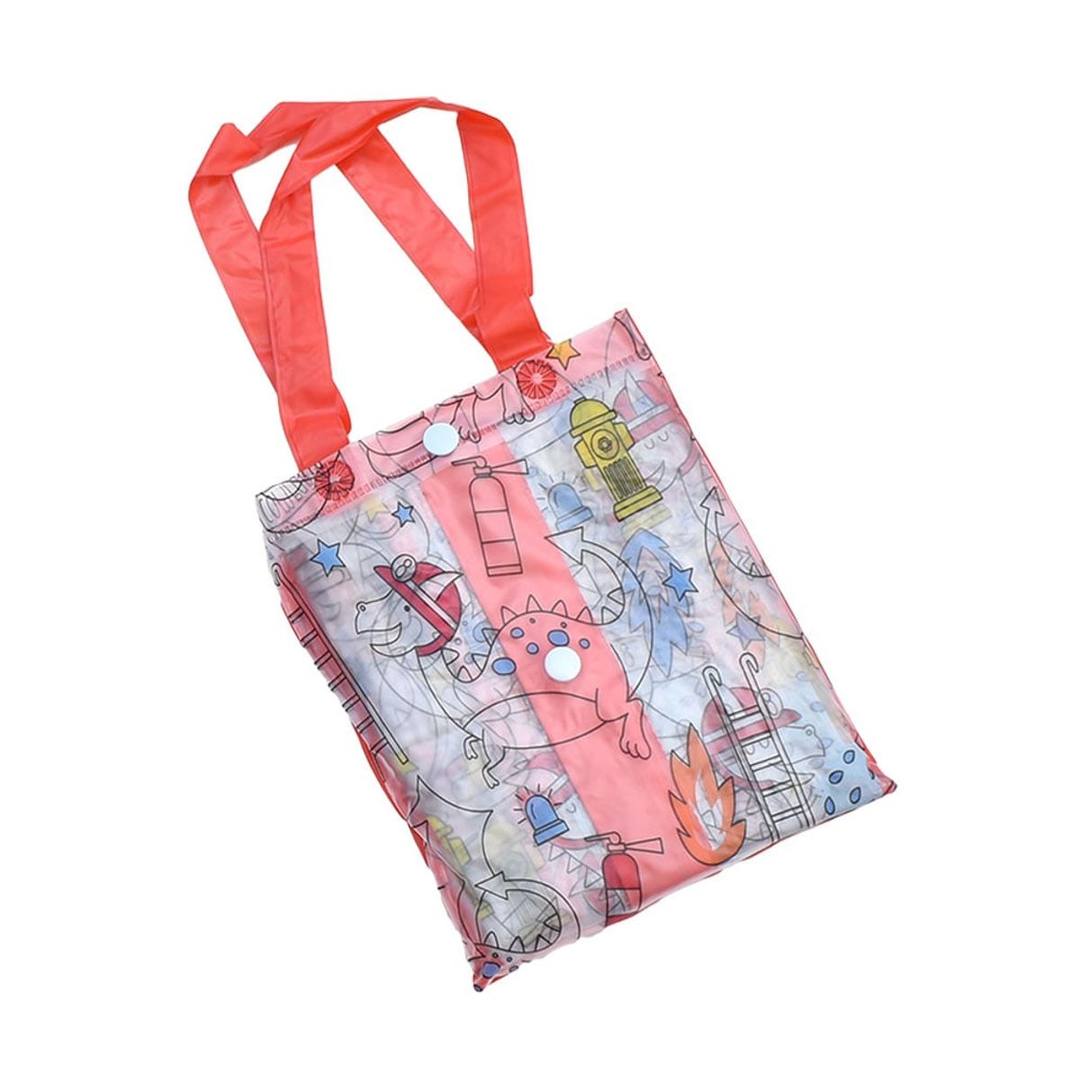 GENERICO - PONCHO IMPERMEABLE CON CAPUCHA BOMBERITO PARA NIÑOS UNISEX